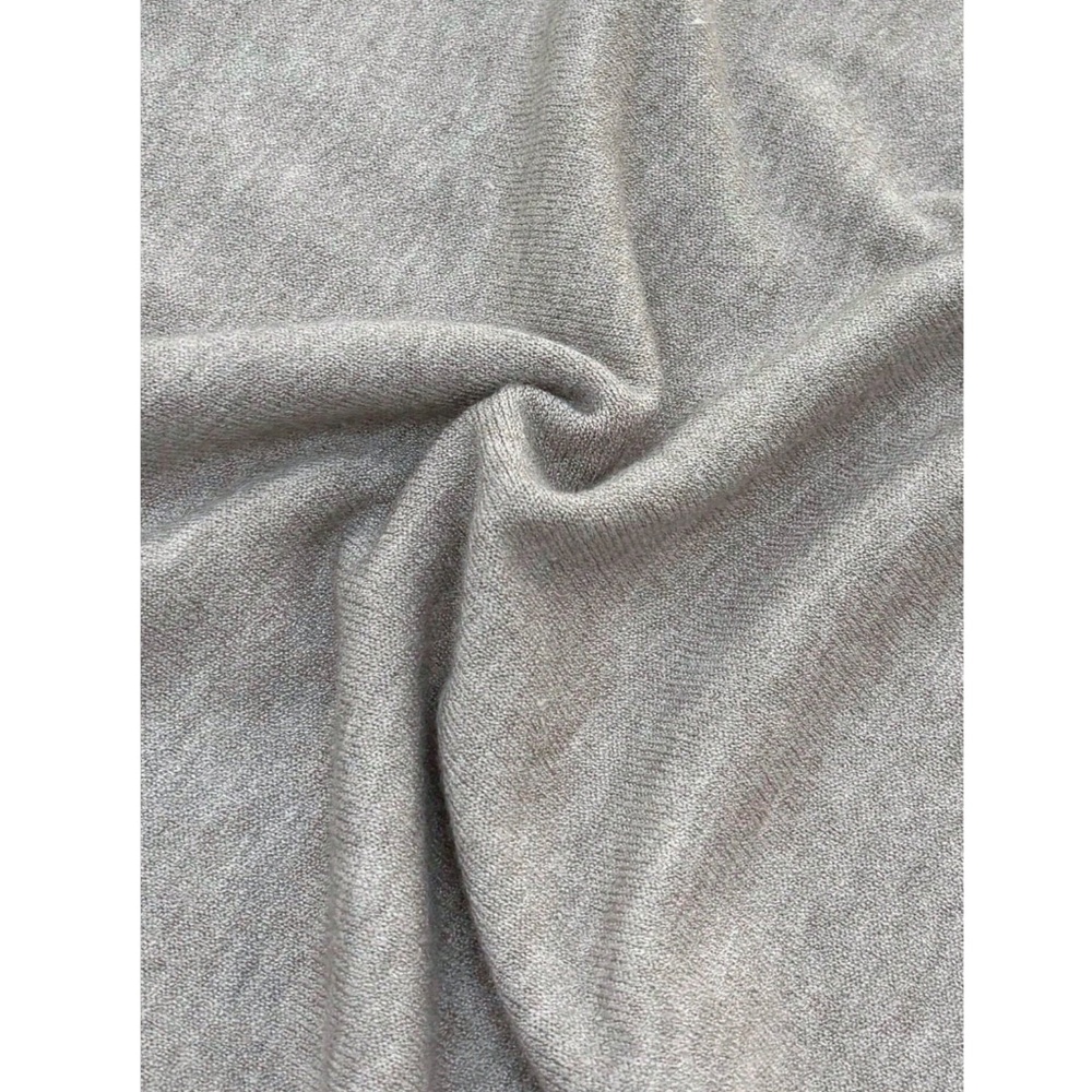 Grey Knit Sweater Top Round Neck Short Sleeve - Picture 5 of 6